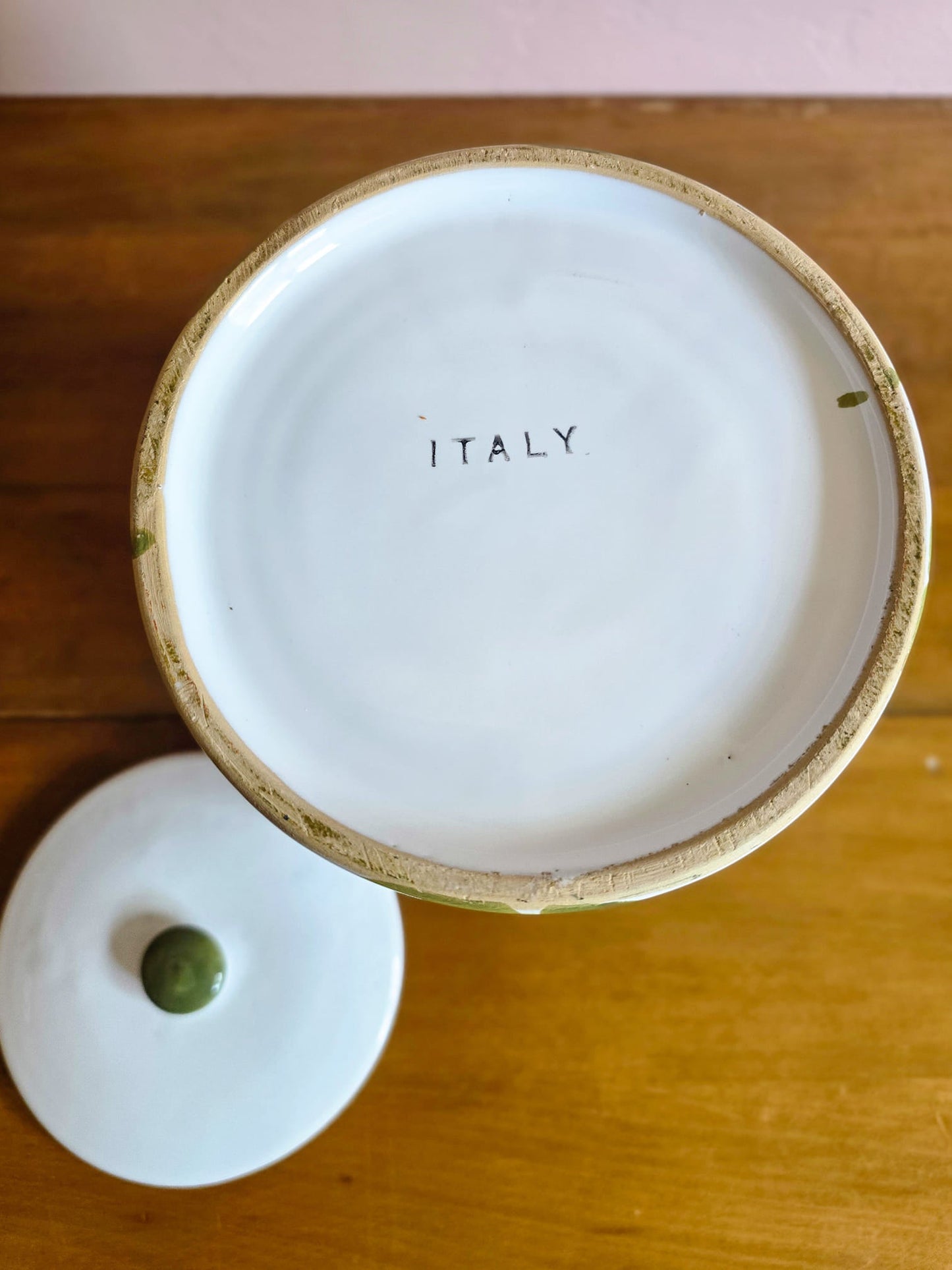 Vintage Italian Pottery Cannister