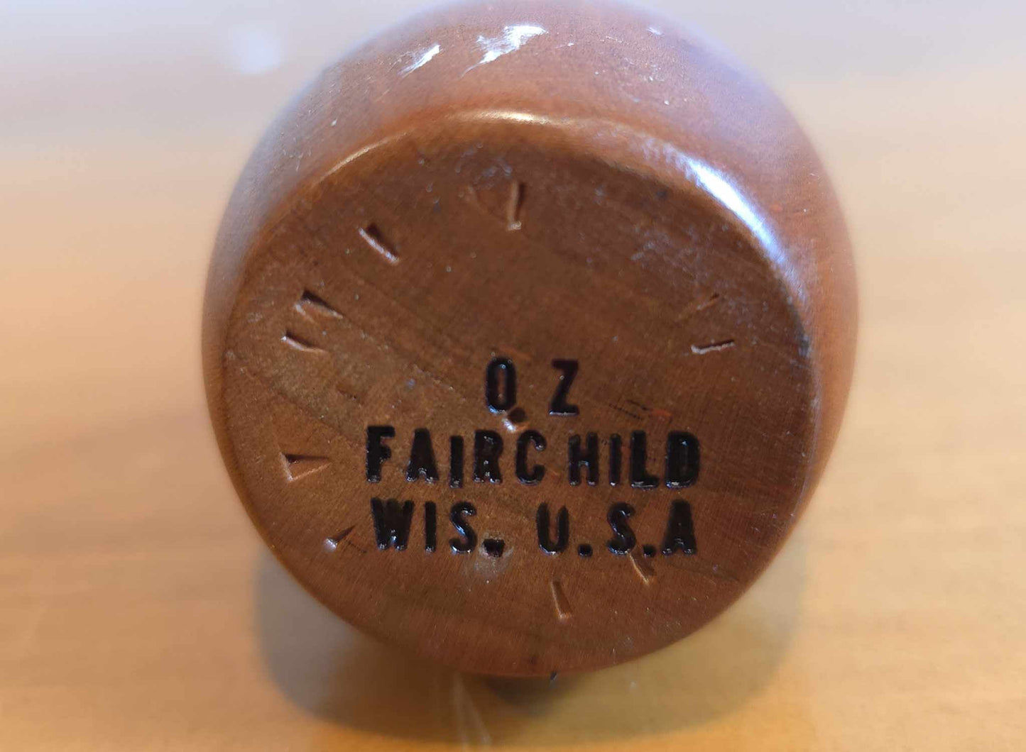 Wooden Bud Vase by Fairchild made in WIS. U.S.A