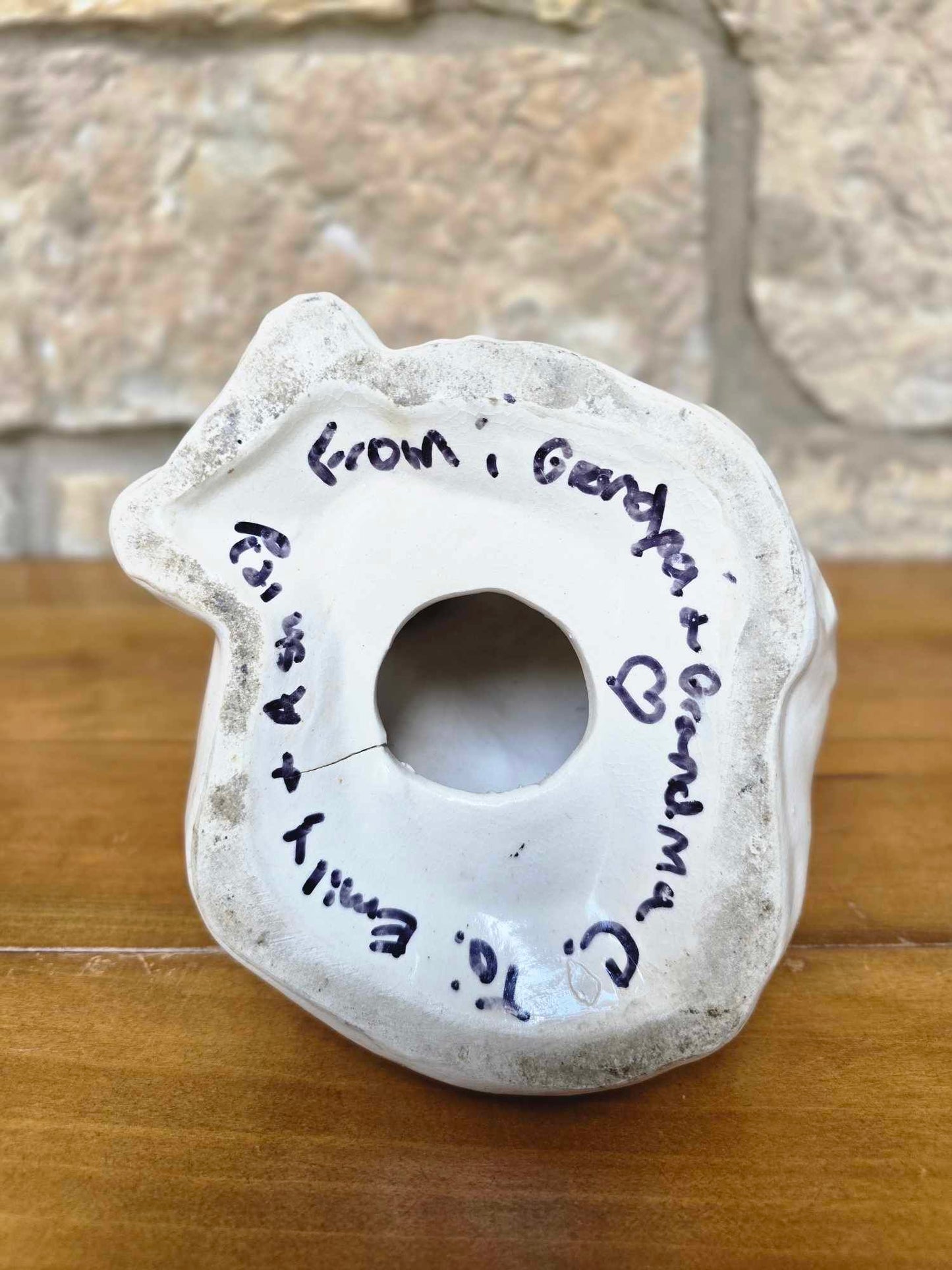 Vintage Brush McCoy Original - White Sitting Cat