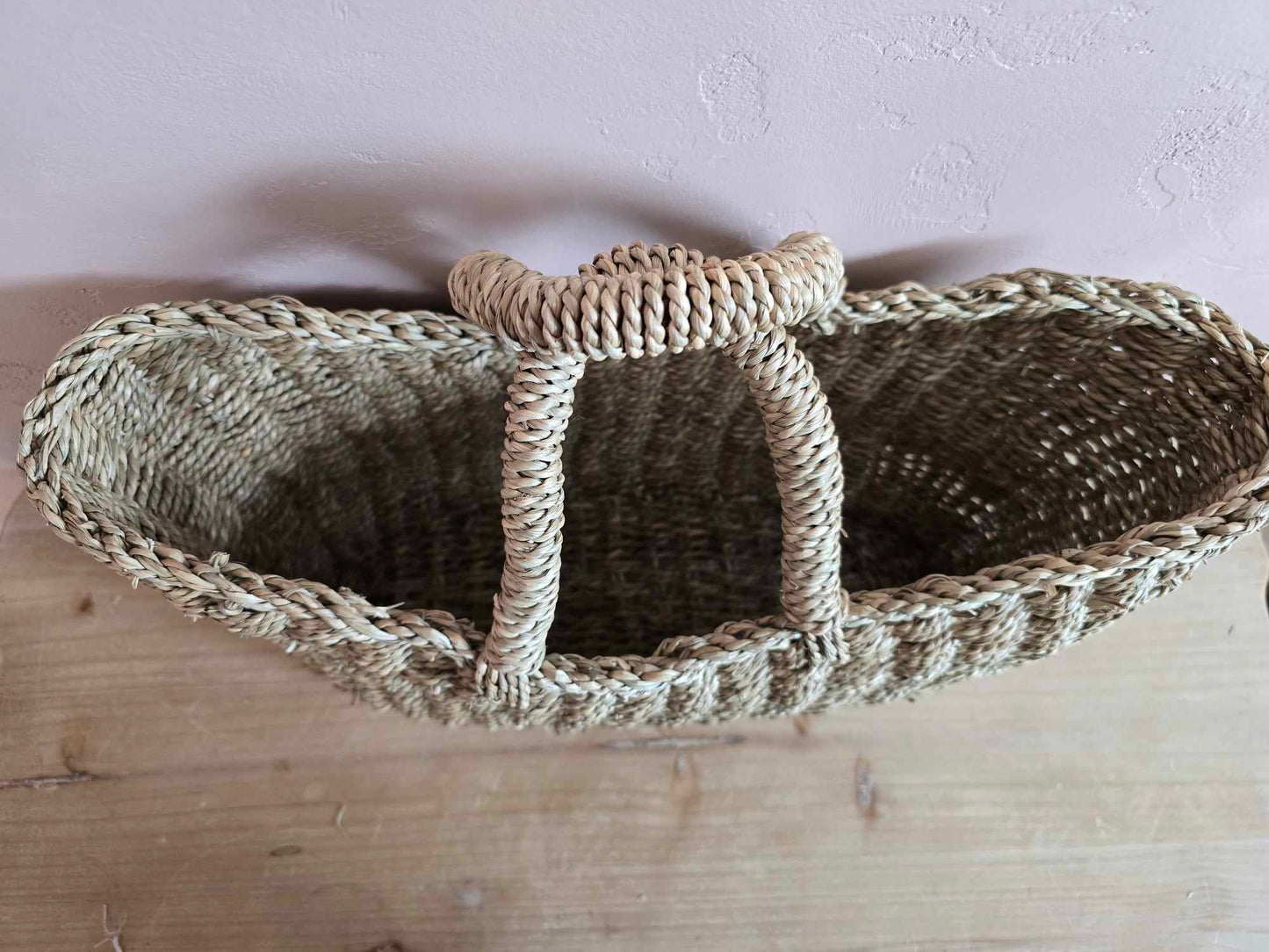 Woven Basket Tote Bag