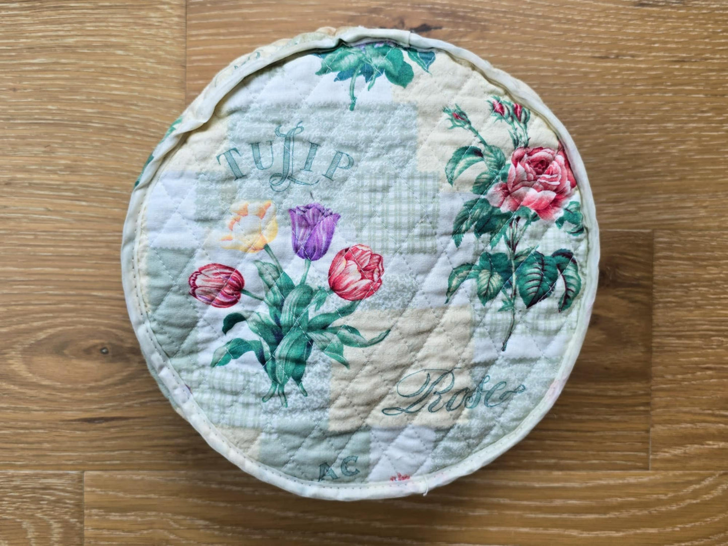 Floral Quilted Zippered Hot Dish Holder Carrier Transport Bag