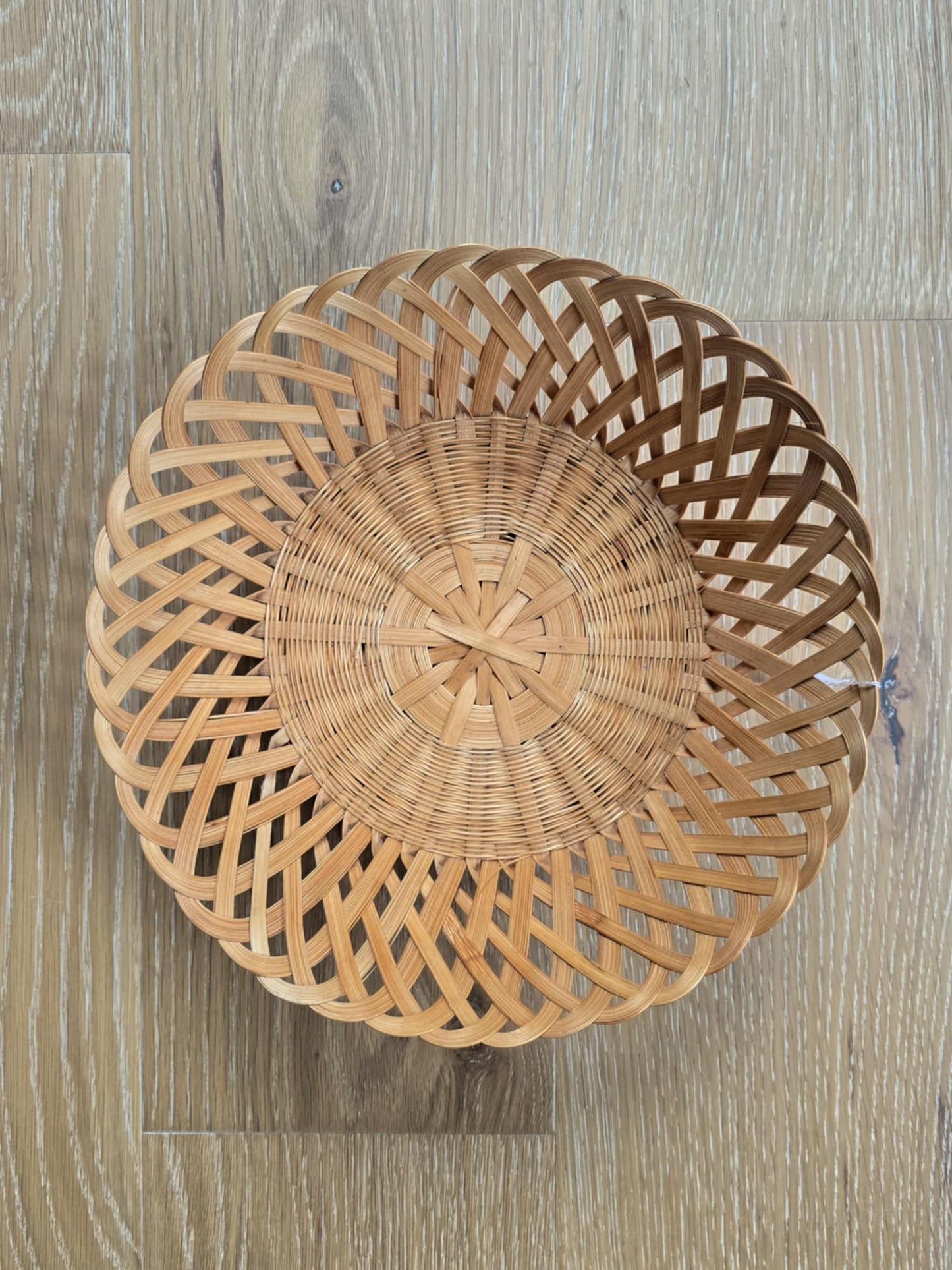 Vintage Boho Woven Basket Bowl