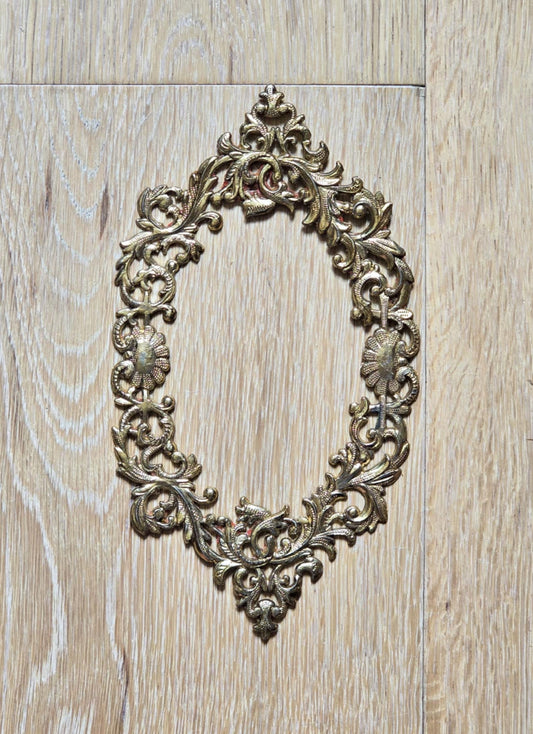 Vintage Metal Brass Plated Frame