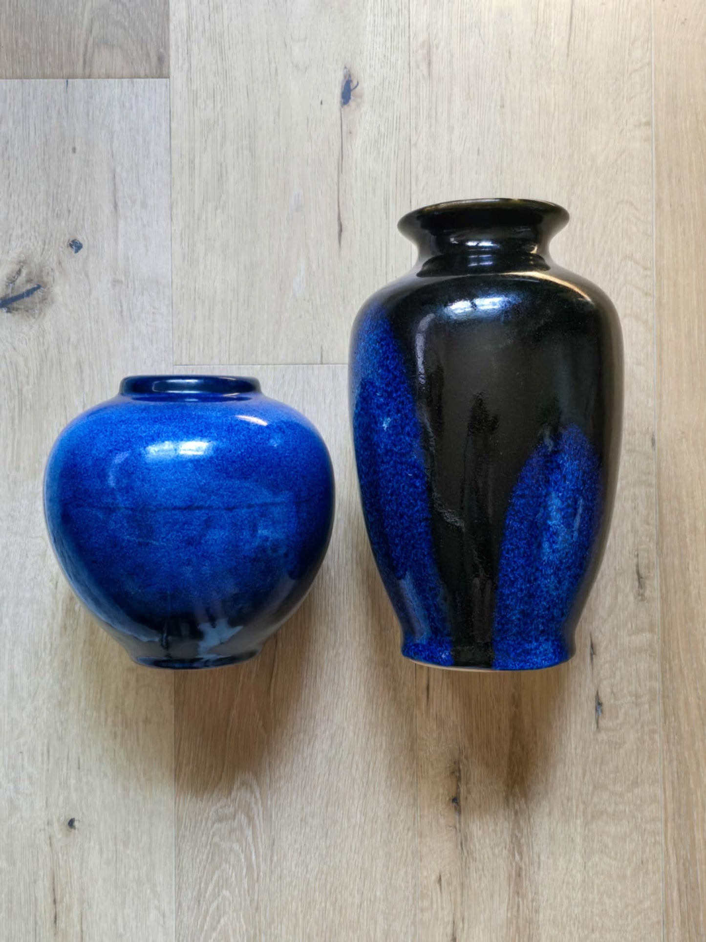Ombre Cobalt Blue Vase - Set