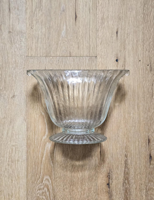 Vintage Jeannette National Clear Glass Fan Vase