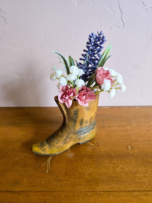 Tiny Carved Wooden Boot