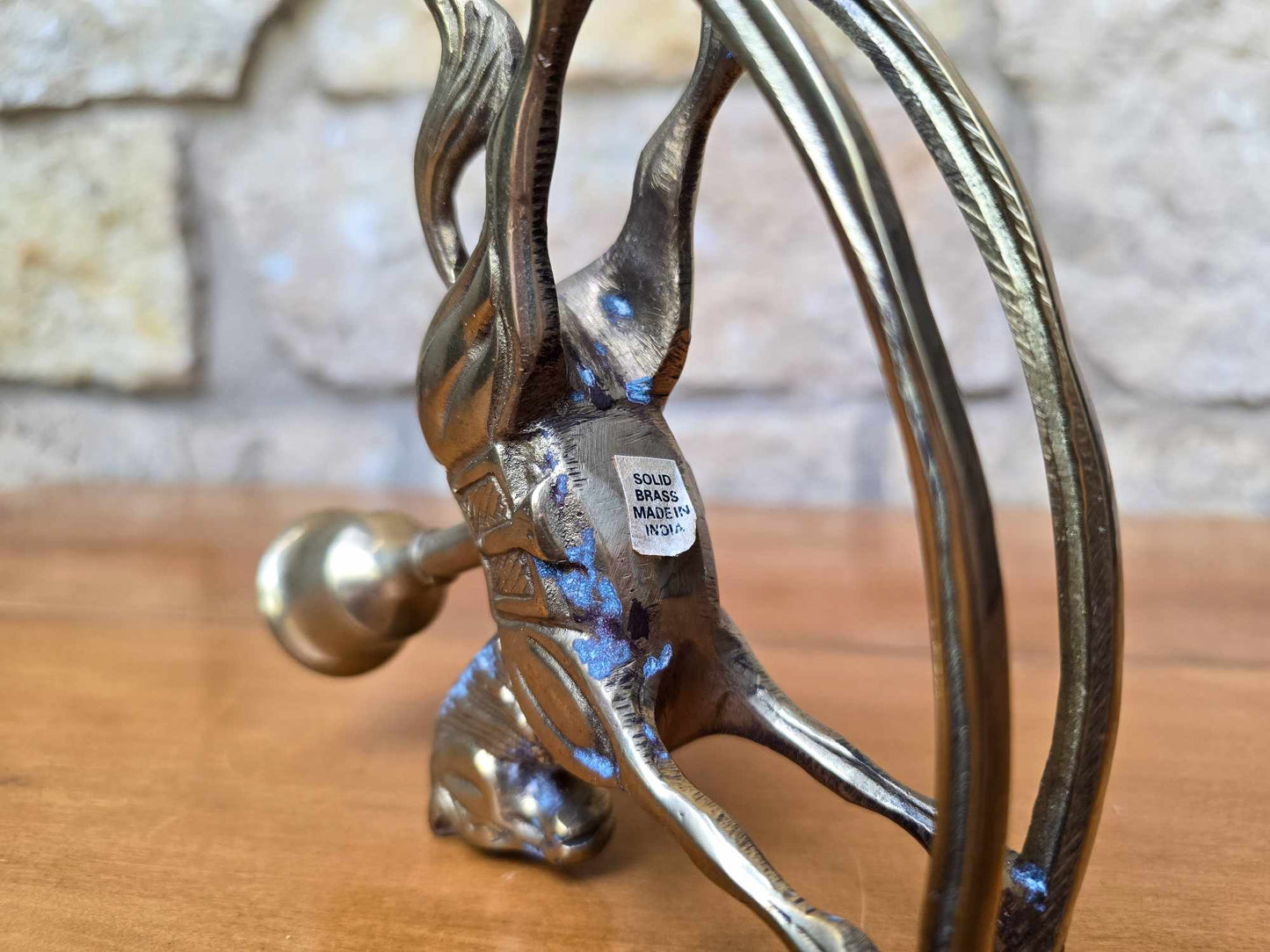 Brass Rocking Horse Candle Holder