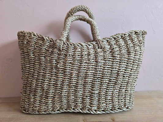 Woven Basket Tote Bag