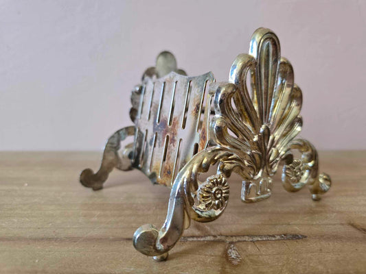 Mid 20th Century French Silver Plated Neoclassical Knife Rest Holder Caddy