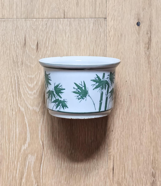 Porcelain Chinoiserie Bamboo Print Planter
