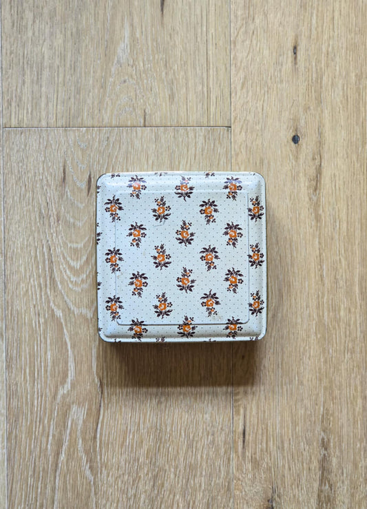 Vintage floral tin box by the Tin Box Company