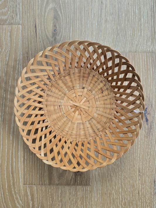 Vintage Boho Woven Basket Bowl